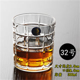 Carved heat resistant Crystal Whiskey Glass