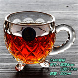 Carved heat resistant Crystal Whiskey Glass