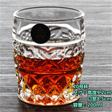 Carved heat resistant Crystal Whiskey Glass