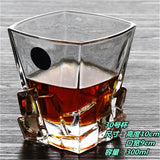 Carved heat resistant Crystal Whiskey Glass