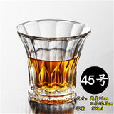 Carved heat resistant Crystal Whiskey Glass