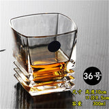 Carved heat resistant Crystal Whiskey Glass