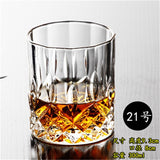 Carved heat resistant Crystal Whiskey Glass