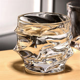 Carved heat resistant Crystal Whiskey Glass