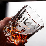 Carved heat resistant Crystal Whiskey Glass