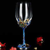 Crystal High Foot Enamel Wine Glass