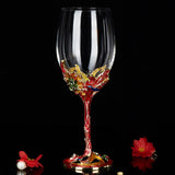 Crystal High Foot Enamel Wine Glass