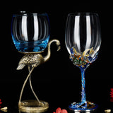 Crystal High Foot Enamel Wine Glass