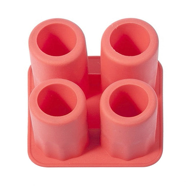 4 Cup Shape Ice Cube Shot Glass