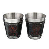 Stainless steel 8oz Moscow whisky flagon, BPA free