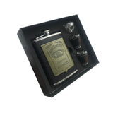 Stainless steel 8oz Moscow whisky flagon, BPA free