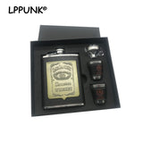 Stainless steel 8oz Moscow whisky flagon, BPA free