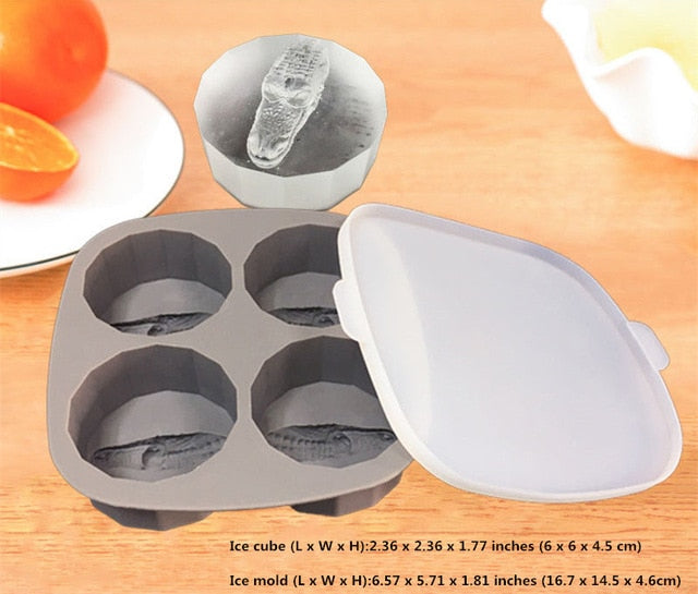 Multi Pattern Skull Bar Square Silicone Ice Cube Mold