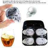 Multi Pattern Skull Bar Square Silicone Ice Cube Mold