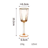 Nordic High-grade hexagonal gold-rimmed glass