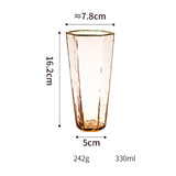 Nordic High-grade hexagonal gold-rimmed glass