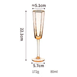 Nordic High-grade hexagonal gold-rimmed glass