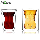 Sexy Lady/Men Double Wall Whiskey Glasses