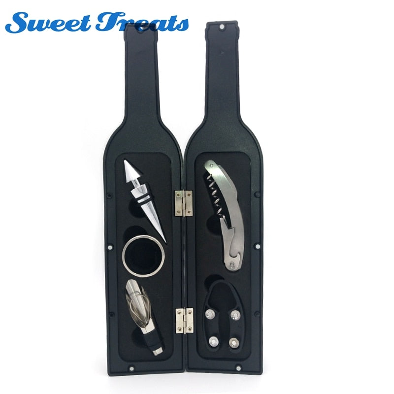 5Pcs Wine Bottle Corkscrew & Accessory Set