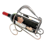 Wine Rack Metal Leaves Vintage Wine Stand
