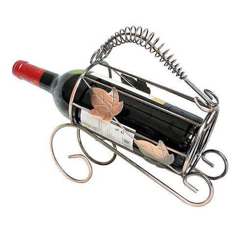 Wine Rack Metal Leaves Vintage Wine Stand