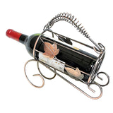 Wine Rack Metal Leaves Vintage Wine Stand