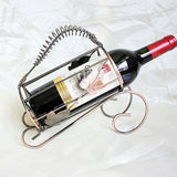 Wine Rack Metal Leaves Vintage Wine Stand
