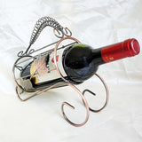 Wine Rack Metal Leaves Vintage Wine Stand