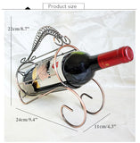 Wine Rack Metal Leaves Vintage Wine Stand