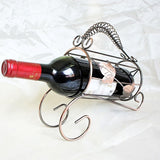 Wine Rack Metal Leaves Vintage Wine Stand